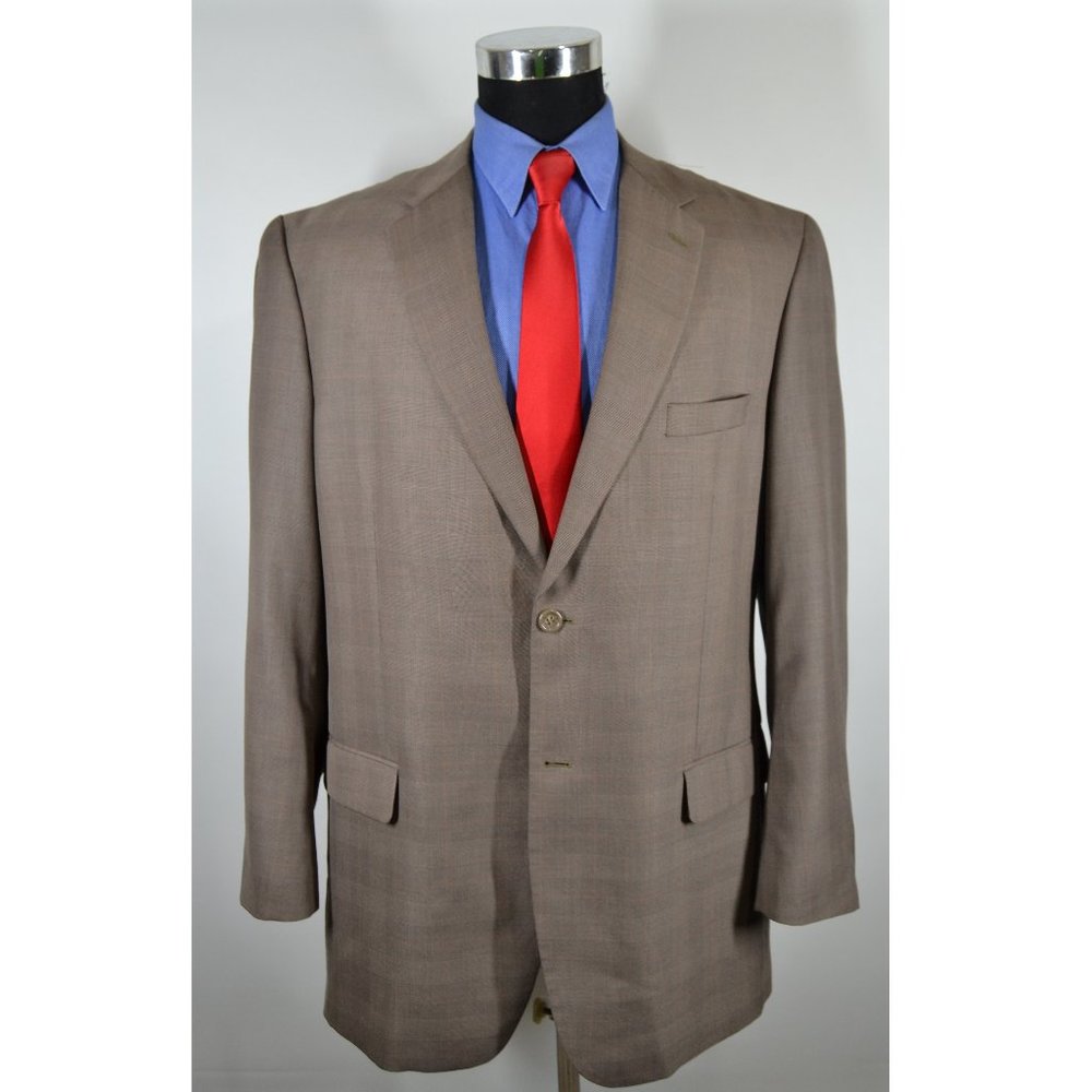 Luca Rossi 44L Sport Coat Blazer Suit Jacket Brown